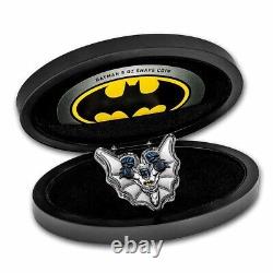 2022 Barbados 5 oz Silver Batman Shaped Coin 750 made withBOX & COA