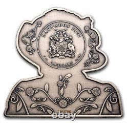 2022 Barbados 5 oz Silver Queen Elizabeth II Shaped Coin SKU#279400