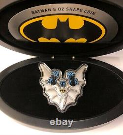 2022 Barbados BATMAN -limited 750 total mintage- with OGP & COA 5 oz silver coin