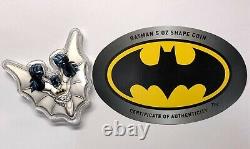 2022 Barbados BATMAN -limited 750 total mintage- with OGP & COA 5 oz silver coin