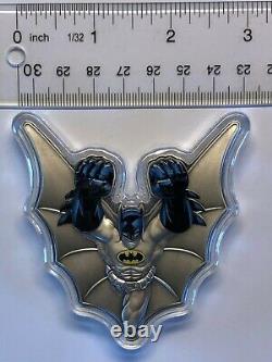 2022 Barbados BATMAN -limited 750 total mintage- with OGP & COA 5 oz silver coin