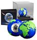 2022 Barbados Blue Marble Earth Spherical Green Planet 3 oz Silver $5 Coin BU