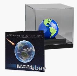 2022 Barbados Blue Marble Earth Spherical Green Planet 3 oz Silver $5 Coin BU