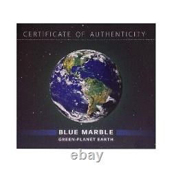 2022 Barbados Blue Marble Earth Spherical Green Planet 3 oz Silver $5 Coin BU