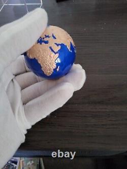 2022 Barbados Blue Marble Endangered Rose Gold Plating Rare