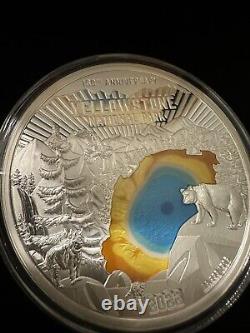 2022 Barbados Colours of Nature Yellowstone $5 5 Oz. 999 Silver with OGP & COA