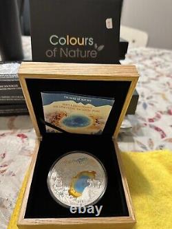 2022 Barbados Colours of Nature Yellowstone $5 5 Oz. 999 Silver with OGP & COA