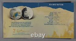 2022 Barbados Colours of Nature Yellowstone NP 150 g Gram Silver $5 Coin