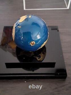 2022 Barbados Endangered Blue Marble with Gold Plating- Mintage 999 RARE 3oz Ag