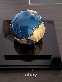 2022 Barbados Endangered Blue Marble with Gold Plating- Mintage 999 RARE 3oz Ag