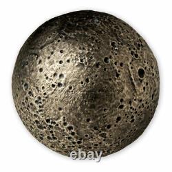 2022 Barbados Mercury Spherical Planet 1 oz Silver Colorized Antiqued $5 GEM BU