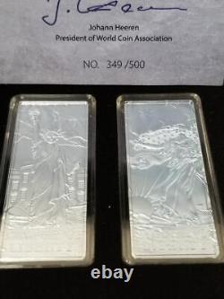 2022 Barbados The Lady Liberty 4oz Silver Coin Ice Blue 4- 1 oz Coin Set