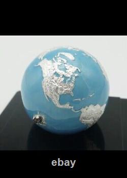 2022 Barbados blue marble meteorite earth ENDANGERED 3oz Silver Coin