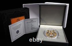 2022 Niue $5 Mandala Collection Tiger Antique Finish 2oz. 999 Silver Coin with OGP