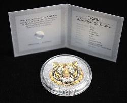 2022 Niue $5 Mandala Collection Tiger Antique Finish 2oz. 999 Silver Coin with OGP