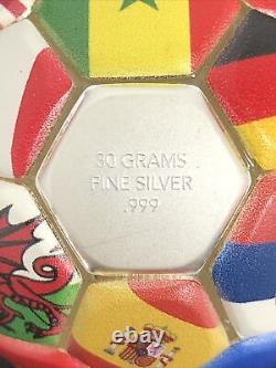 2022 Soccer Ball Spherical Coin 30g. 999 Silver Special Collectible Coin