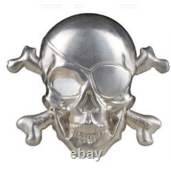 2022 Treasure Island Skull 5 oz Silver Coin Barbados