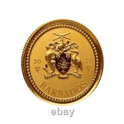 2023 1/10 oz Gold Coin Barbados Trident. 9999 Gold Coin BU #A622