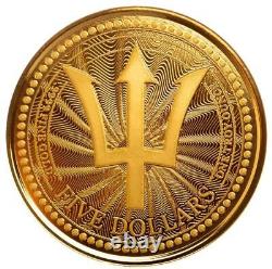 2023 1 oz Barbados Trident. 9999 Gold Coin BU #A598