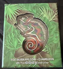 2023 3 oz Antique Barbados Silver Chameleon Coin (Box + CoA)