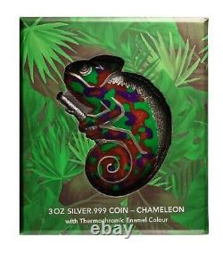 2023 3 oz Antique Barbados Silver Chameleon Coin (Box + CoA)