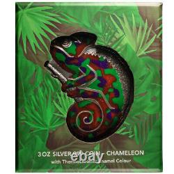 2023 3 oz Antique Barbados Silver Chameleon Coin (Box + CoA)