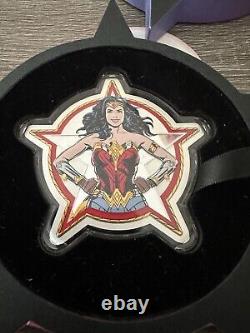 2023 5 oz Barbados Silver Wonder Woman Shaped Coin (Proof-Like)