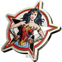 2023 5 oz Barbados Silver Wonder Woman Shaped Coin (Proof-Like)