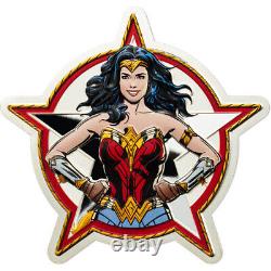 2023 5 oz Barbados Silver Wonder Woman Shaped Coin (Proof-Like)