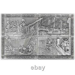 2023 Antique Barbados Silver The Boston Tea Party 4-Coin Set