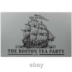 2023 Antique Barbados Silver The Boston Tea Party 4-Coin Set