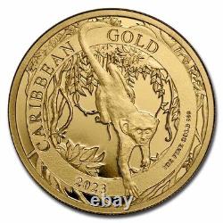 2023 Barbados 1 oz Gold Caribbean Green Monkey BU