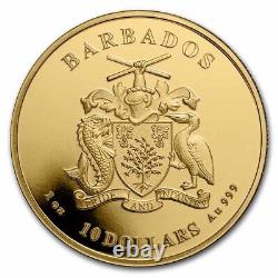 2023 Barbados 1 oz Gold Caribbean Green Monkey BU