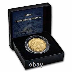 2023 Barbados 1 oz Gold Caribbean Octopus BU