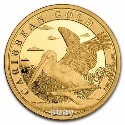 2023 Barbados 1 oz Gold Caribbean Pelican BU