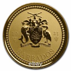 2023 Barbados 1 oz Gold Trident BU