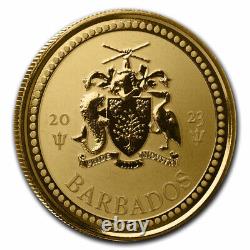 2023 Barbados 1 oz Gold Trident BU