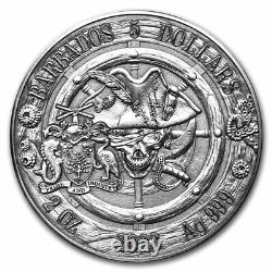 2023 Barbados 2 oz Silver Antique Queen Anne's Revenge SKU#286241