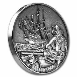 2023 Barbados 2 oz Silver Antique Queen Anne's Revenge SKU#286241