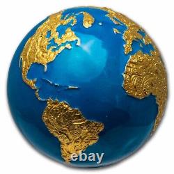 2023 Barbados 3 oz Silver Blue Marble Glow in the Dark Earth II SKU#282602