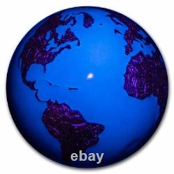 2023 Barbados 3 oz Silver Blue Marble Glow in the Dark Earth II SKU#282602