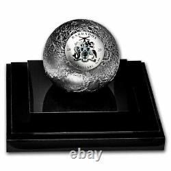 2023 Barbados 3 oz Silver Moon Spherical Coin