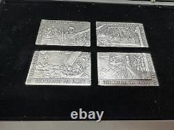 2023 Barbados 4 oz Silver Boston Tea Party 4-Coin Antique Set