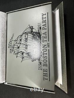 2023 Barbados 4 oz Silver Boston Tea Party 4-Coin Antique Set