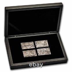 2023 Barbados 4 oz Silver Boston Tea Party 4-Coin Antique Set SKU#273502