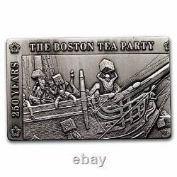 2023 Barbados 4 oz Silver Boston Tea Party 4-Coin Antique Set SKU#273502