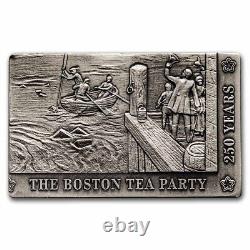 2023 Barbados 4 oz Silver Boston Tea Party 4-Coin Antique Set SKU#273502