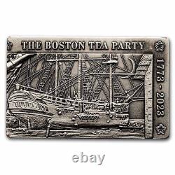 2023 Barbados 4 oz Silver Boston Tea Party 4-Coin Antique Set SKU#273502