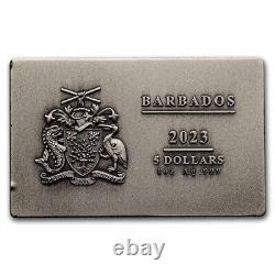 2023 Barbados 4 oz Silver Boston Tea Party 4-Coin Antique Set SKU#273502