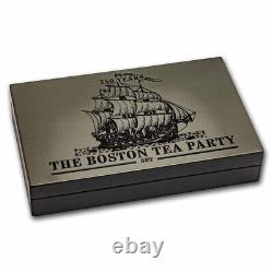 2023 Barbados 4 oz Silver Boston Tea Party 4-Coin Antique Set SKU#273502